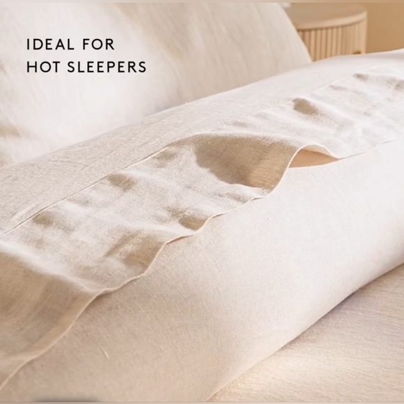 Classic EUROPEAN FLAX™-Certified Linen White King Sheet Set,Retail Price $309.00 - Picture 5 of 12